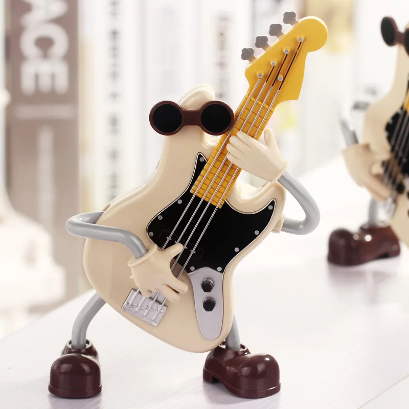 

Mini Music Box Acoustic Guitar Music Musical Box Plastic Christmas Gift Children Gift Music Box Home Decor Miniature Crafts