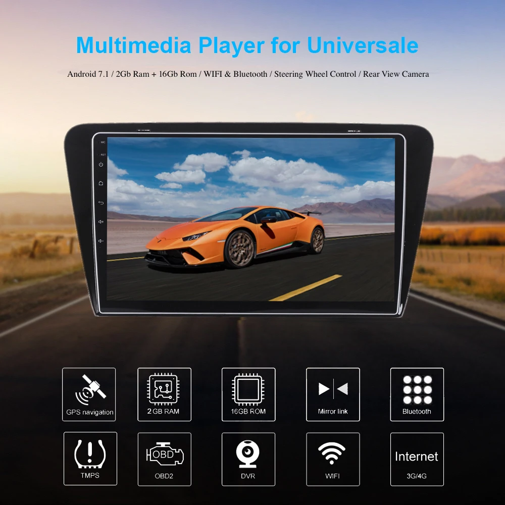 Top Android stereo Head Unit for SKODA OCTAVIA 2014 2015 2016 2017 Permanent Radio NAVI GPS Radio Headunit wifi free map Head Device 0