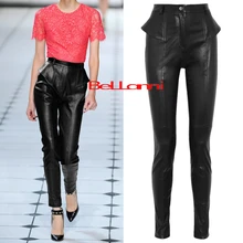 Новая личность кожа Штаны уникальный Высокая талия обтягивающие штаны узкие брюки женские брюки! XS-2XL