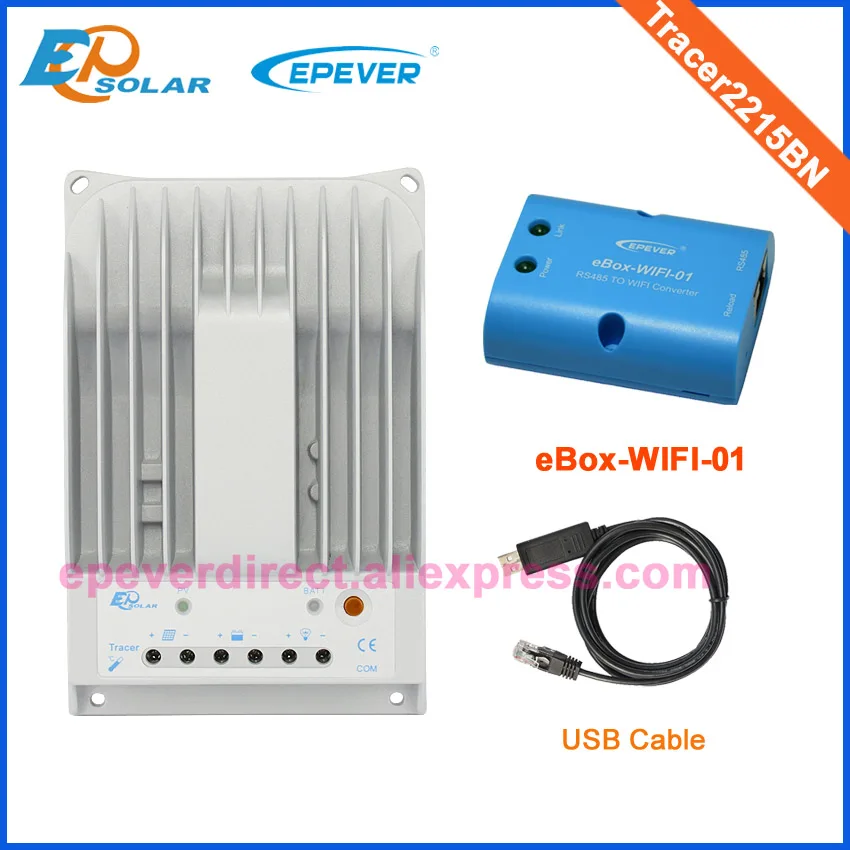 

20A Tracer2215BN mppt solar controller in great low price for 12v 24v auto type with wifi function and USB