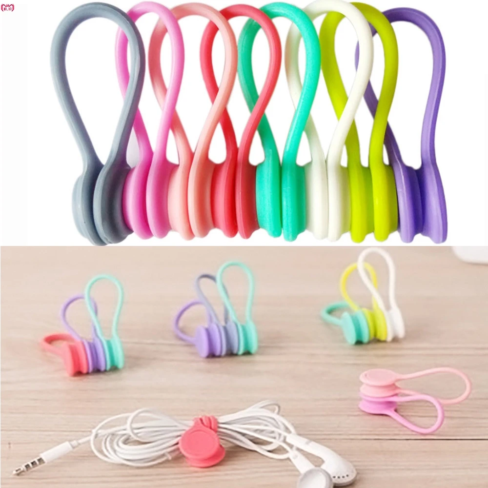 

CARPRIE Earphone Winders Multiuse Silicone Magnet Earphone Cord Winder Wrap Cable Holder Organizer Dropshipp Nov.6