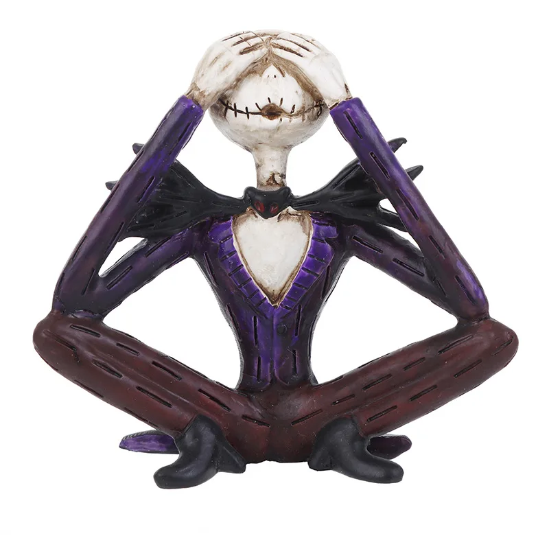 buy Creative Novelty Resin Pumpkin Skull Ornaments Do not See Listen Speak Desk Crafts Home Decor Accessories Bar Halloween Gifts