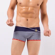 Летний мужской спа одежда для плавания полосатый пиратский Крюк морской ветер пляж высокого качества плавки