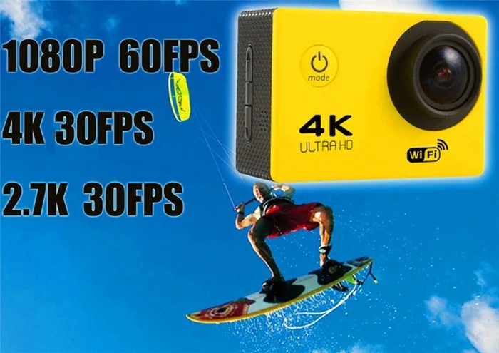 Экшн-камера F60/F60R Allwinner V3 4K 30fps 1080p 60fps WiFi 2," 170D камера на шлем Водонепроницаемая Спортивная камера