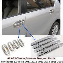 Copertura auto Styling rivelatore telaio lampada di pannello trim ABS chrome maniglia di portello/ciotola per toyota EZ Verso 2011 2012 2013 2014 2015 2016