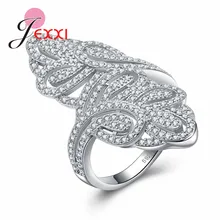 Роскошное кольцо с широким диапазоном, бесконечное кольцо, кубический цирконий ААА, инкрустация 925 пробы, серебро-ювелирные изделия для женщин, помолвка, свадьба
