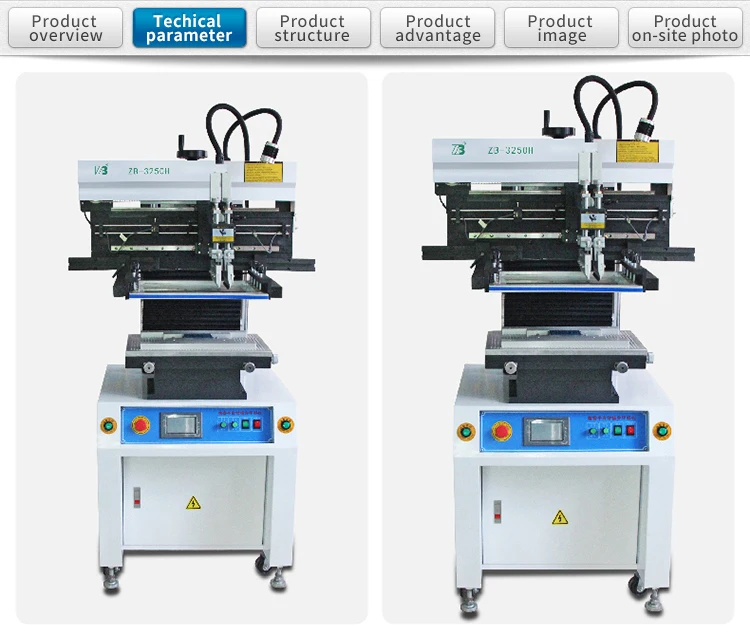 ZB3250H светодиод SMT лампа производственная линия паяльная высокоточная паста трафарет принтер