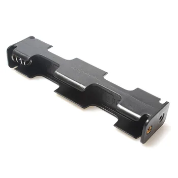 

20PCS/lot 4 x AA Long Battery Back To Back Holder Case Box Double-sided 4 aa battery holder Plastic Case Storage
