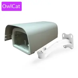 OwlCat Крытый открытый товары теле и видеонаблюдения безопасности камера дом cctv корпус защиты чехол с кронштейн прозрачное стеклянное для