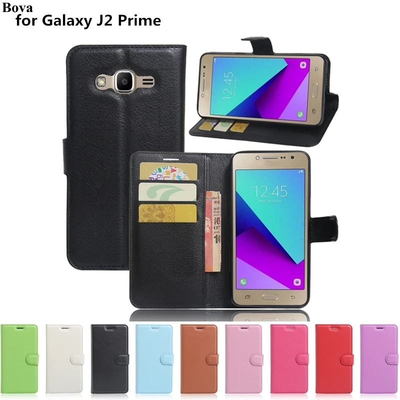 Ретро кожаный флип чехол для Samsung Galaxy J2 Prime SM-G532 защитный денег Слоты с магнитной