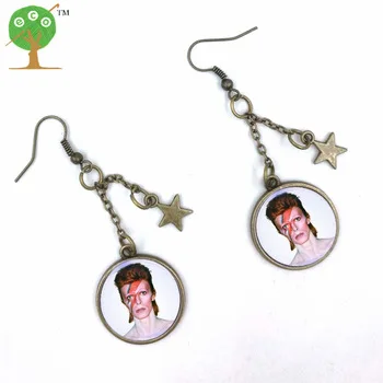 David Bowie singer earring super star glass cabcochon super star earring ER050