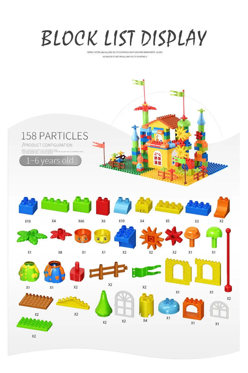 Дизайн строительные блоки игрушки строительный набор для детей мальчиков дети совместим с Duplo кирпичная образовательная модель дворца