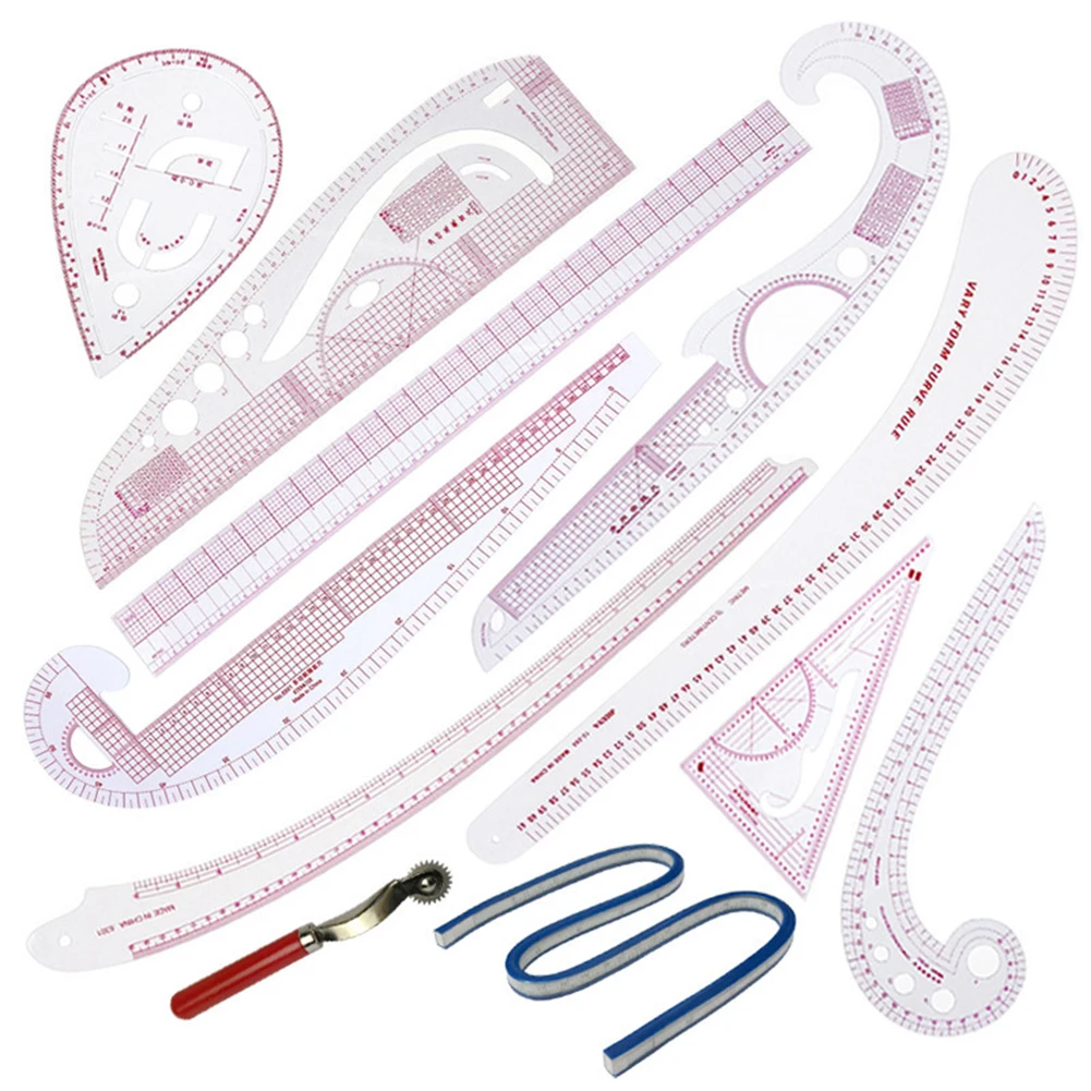 

Clothing Ruler DIY Making Home Measuring Sewing 11pcs/set Multi-sized Curve Cutting Patchwork Tools Garment Multifunctional