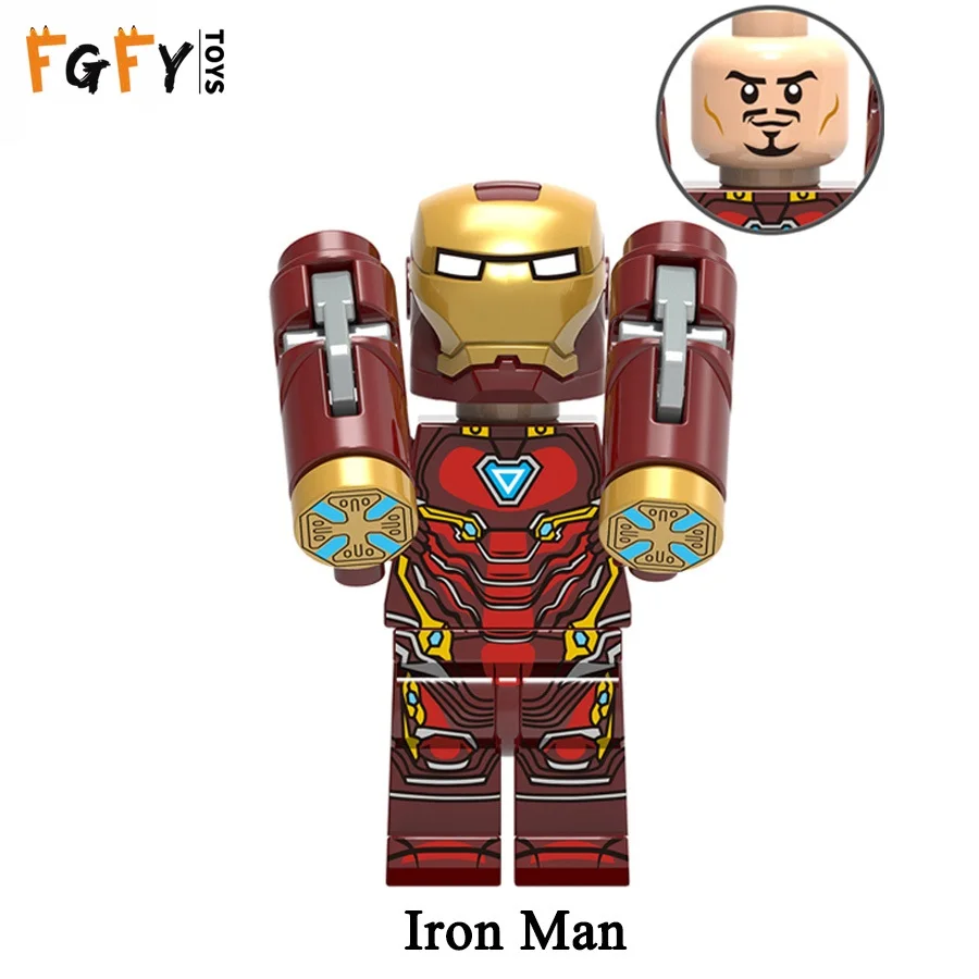 LegoINGly Figures Captain Marvel Avengers 4 Final Wars New SuperHeroes Skrull Spider-man Building Blocks Bricks Toy For Children