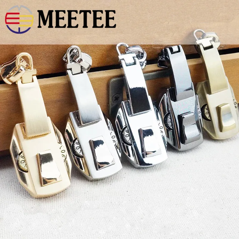 MEETEE 2pcs High-quality zipper lock advanced metal handle luggage hardware accessories No.5 password head ZK579 | Дом и сад