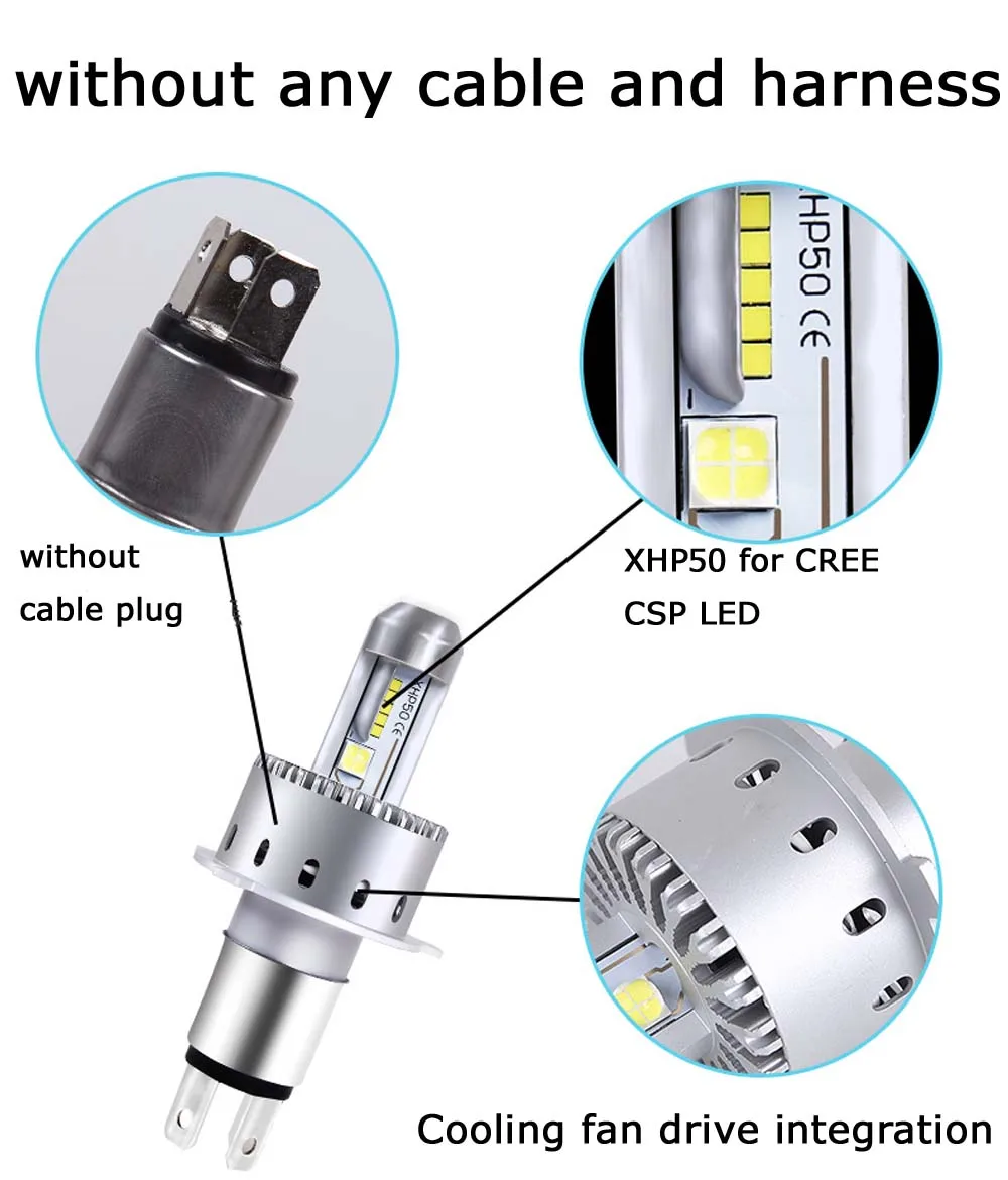 Светодиодные Автомобильные фары EURS 7S H4 H7 H1 H11 H8 H9 HB3 HB4 9012 лм 6000 К 12 В 24 В|bulb h1|bulb h3bulb led