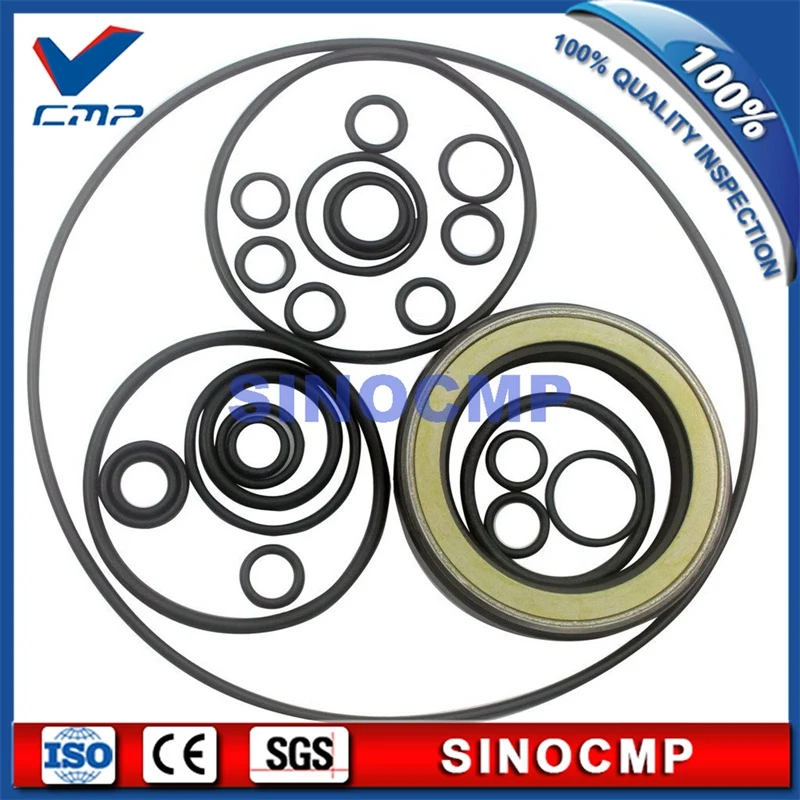 SK220-6E hydraulic main pump service seal kit, repair seals for Kobelco excavator rubber oil seal 