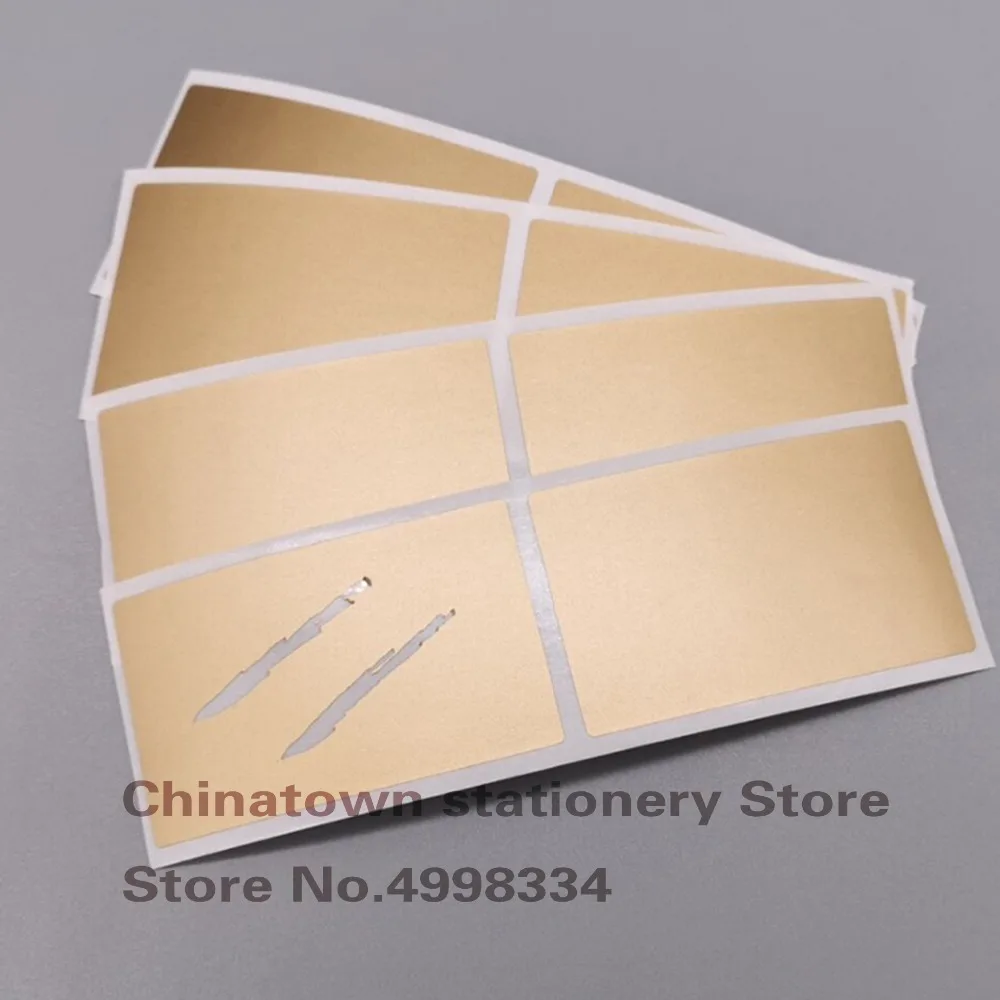 

100pcs High Quality Scratch Off Sticker35*58mm Gold Color Blank For Secret Code Cover Home Game Wedding