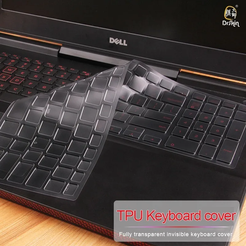ТПУ крышка клавиатуры для DELL Ins 15 7577 7567 5570 5567 дюймов ноутбука Водонепроницаемая