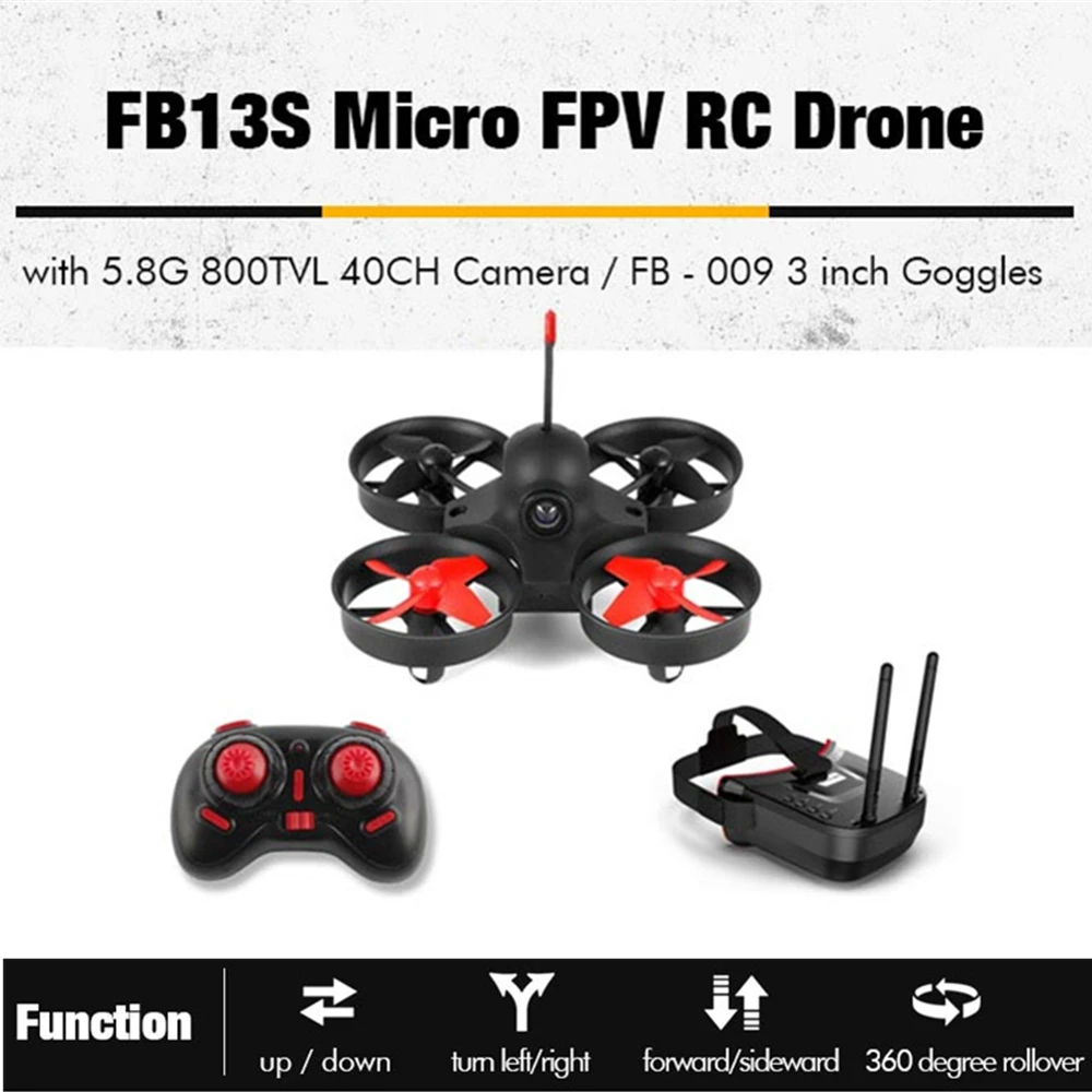 

New Micro FPV RC Racing Quadcopter Drones With 5.8G 800TVL 40CH Camera With 3Inch FB-009 FPV Goggles VR Headset Helicopter Toy