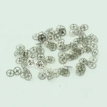 

100pcs/lot Metal Watch Gear Charms 5mm Silver Jag Gears Vintage Jewelry Charms Findings Handmade