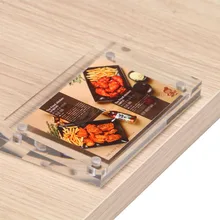 Акриловая трапециевидная рамка для фотографий ценник знак этикетка бумажный список зажим магнитная карта дисплей стойка настольная подставка