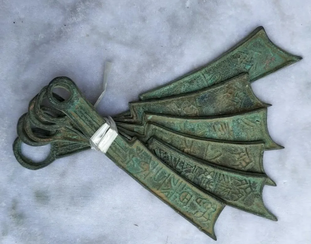 

6 piece/lot!!! Collection of Chinese old bronze knife money