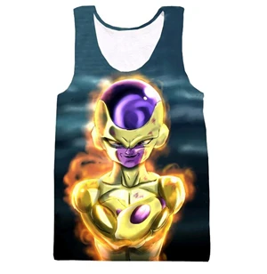 Классический Аниме Dragon Ball Z Супер Saiyan 3D безрукавки для женщин Прохладный Гоку/Вегета жилет с принтом для мужчин женщин панк хип хоп Harajuku топы - Цвет: color as the picture