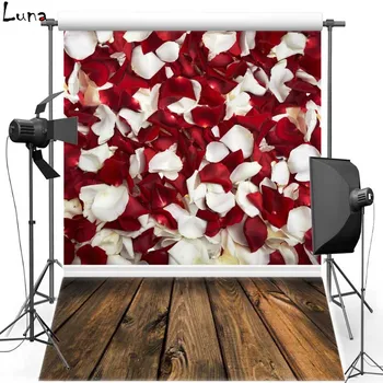 

MEHOFOTO Flower Vinyl Photography Background For Wedding Wood Floor Photo New Fabric Flannel Background For Photo Studio 1782
