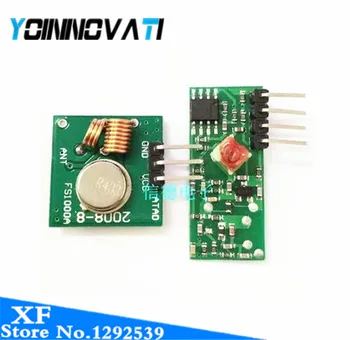 

RF wireless receiver module & transmitter module board Ordinary super- regeneration 433MHZ DC5V (ASK /OOK)100pcs=50pairs