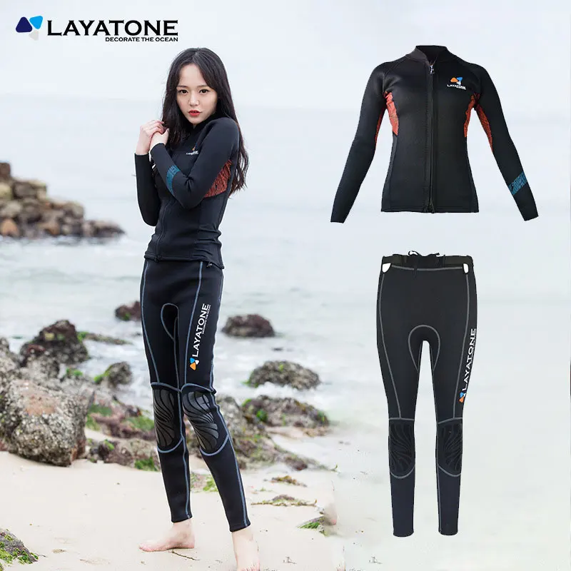 

2018 3mm neoprene shorty swimming wetsuit For women swimsuit plus Sizes black swimwear swimming surfing full body diving wetsuit