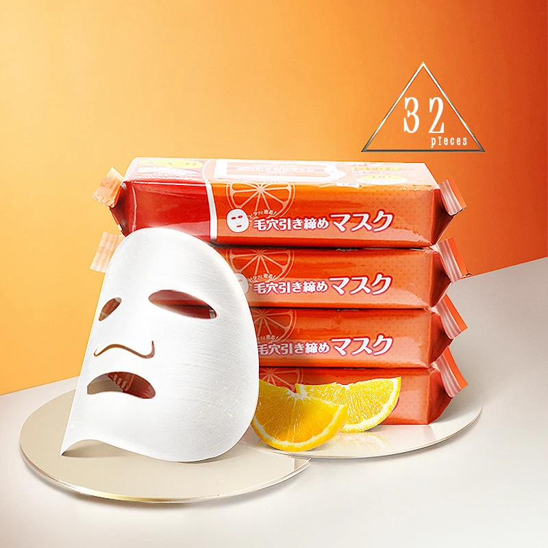 Японский увлажняющая маска для лица, уменьшает поры и твердой кожи ночная маска для лица на основе(32 шт./упак