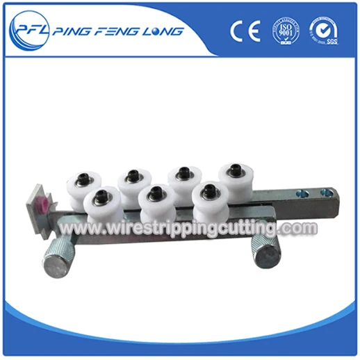 

Wire straightener for cable wire stripping and cutting machine