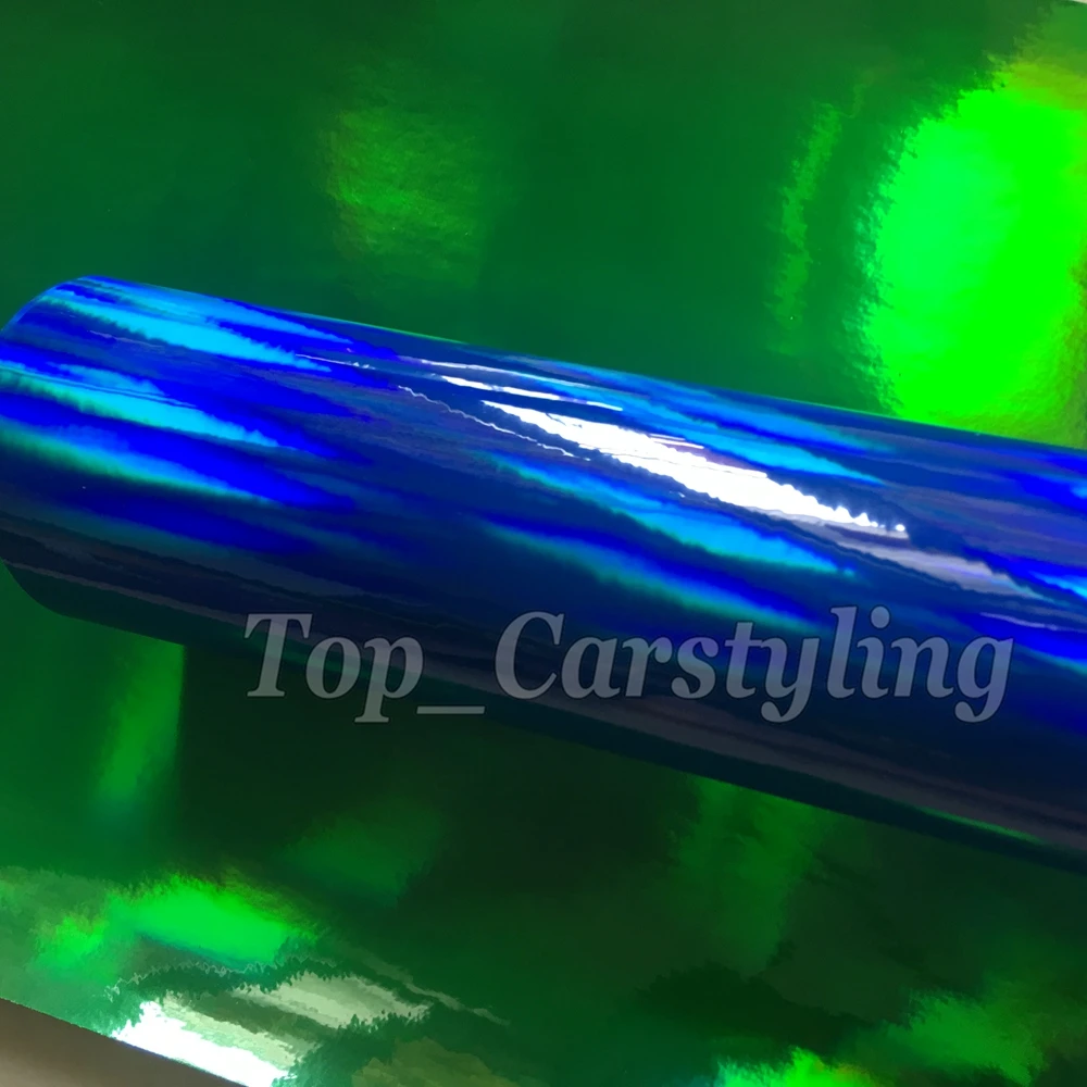 Dark Blue holographic chrome vinyl sticker wrap sheet 3M Avery Arlon Vinyl Sticker foile wrap sheet (1)