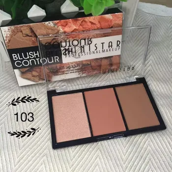 

Makeup 3 Colors Shimmer Matter Blush Bronzer Face Contour Mineralize Blush Palette Powder Highlighter Make Up