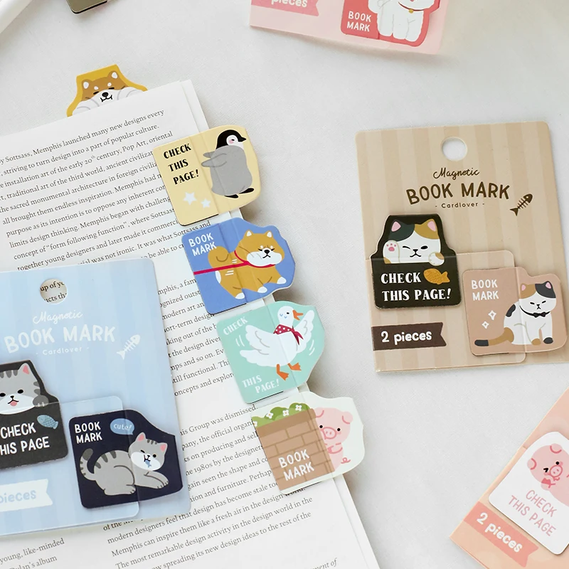 

1pcs/1lot Cartoon cute cat Paper bookmarks message Cards bookmark for books/Share/book markers/tab for books/stationery