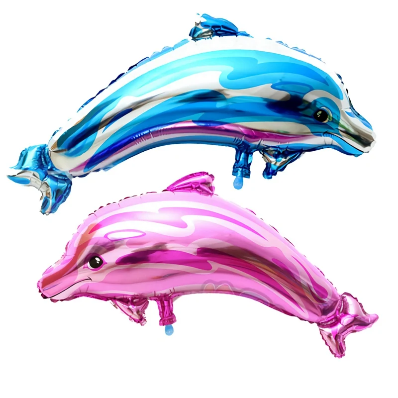 QIFU шар в форме дельфина день рождения морской животные рыбный шар Русалка Вечерние под морем воздушные шары Дети День рождения кисточкой бахрома