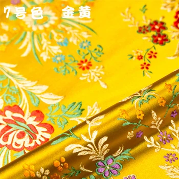 Искусственный Шелковый атласный материал вышивка ткань китайский стиль сумка, одежда или обивочная ткань ширина 0,75 м* длина 1 м A33 - Цвет: as pictuer