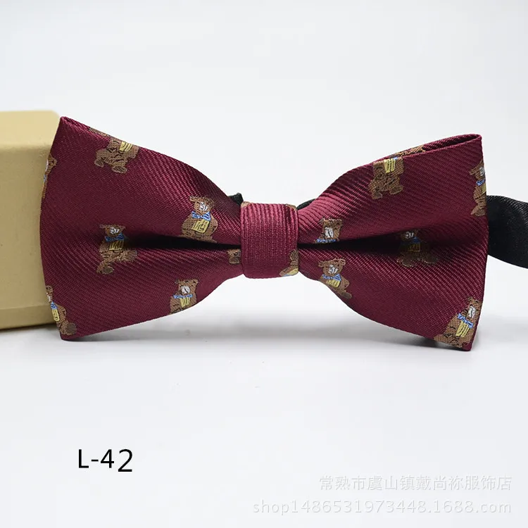 

New Style Plaid Children Carton Pattern Printed Bowtie Polester Bowties Baby Kid Kids Classical Pet Striped Butterfly Bow tie