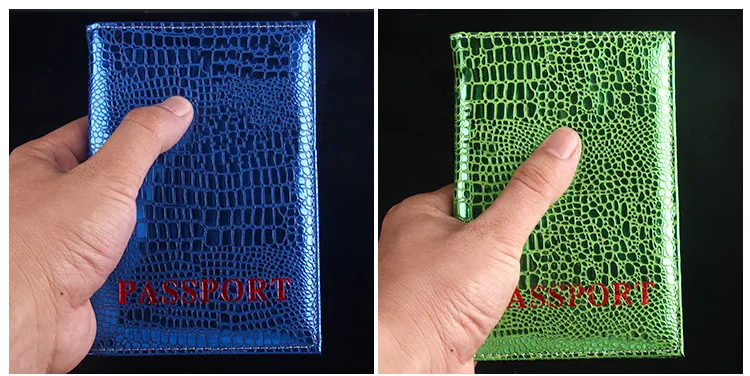 Дешевая мужская кредитница Обложка для паспорта Женская кожа аллигатора защитный для паспорта рукав держатель паспорта 6 цветов