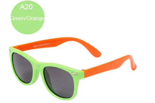 Солнцезащитные очки Детские поляризованные Детские Классические брендовые дизайнерские очки с заклепками TAC TR90 Гибкая Защитная оправа Оттенки для мальчиков и девочек - Цвет линз: 20