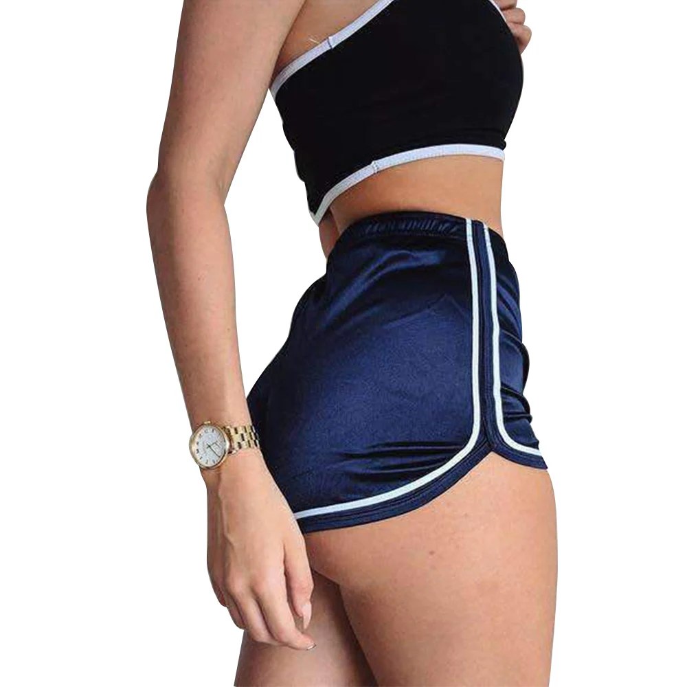 Sexy Women Female polyester Sport Casual Gym Fitness Yoga Shorts Push up Running Short Elastic High Waist Slim Sportswear