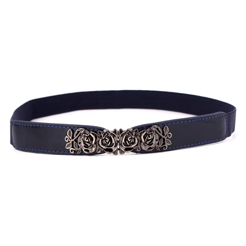 Ladies ceinture vintage Metal Buckle Belt High Elastic Women Designer