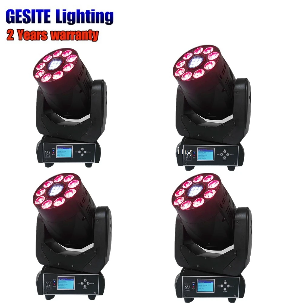 75 Вт точечный gobo 9x12 rgbwauv 6 в 1 светодиодная стирка новые движущиеся головки