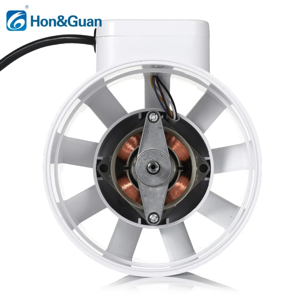 5'' 110V Silent Inline Duct Fan Exhaust Fan Hydroponic Air Blower Booster Fan for Home Bathroom Vent and Grow Room Ventilation