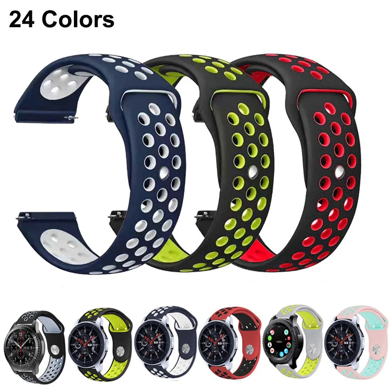 Ремешок силиконовый для Samsung Gear S3 S2 Sport Frontier Classic Galaxy Watch 42 мм 46 Huami Amazfit Bip 22 20 |