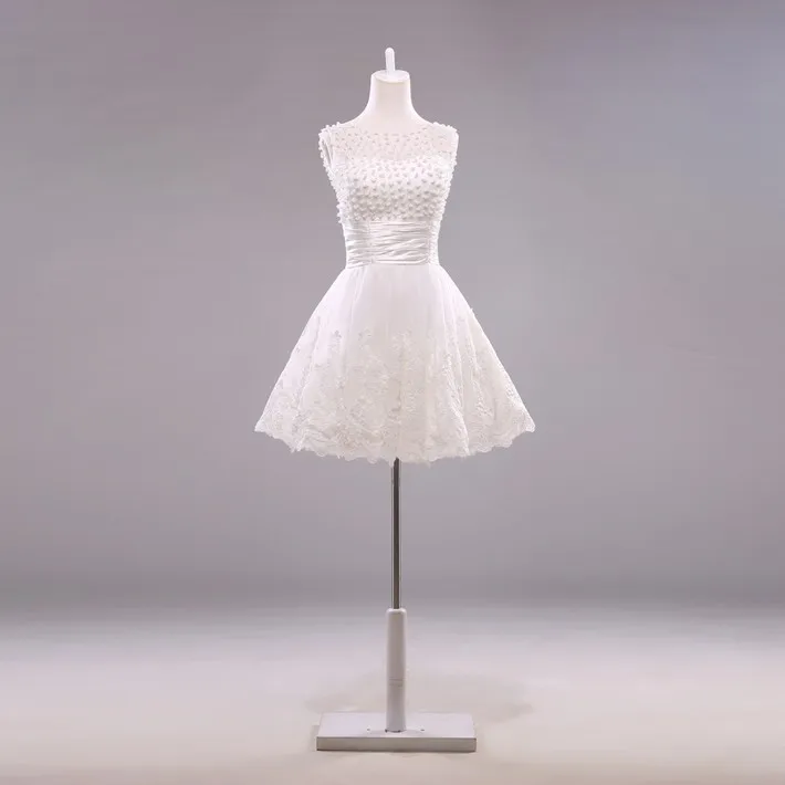 Vintage Lace Beading Short Wedding Dress Vintage Lace Beading Short Wedding Dress