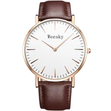 2017 de La Moda Correa de Cuero Relojes Mujeres de Los Hombres de Primeras Marcas de Lujo Famosos Relojes de Pulsera de Oro Rosa de Cuarzo-reloj Montre Femme Klockor