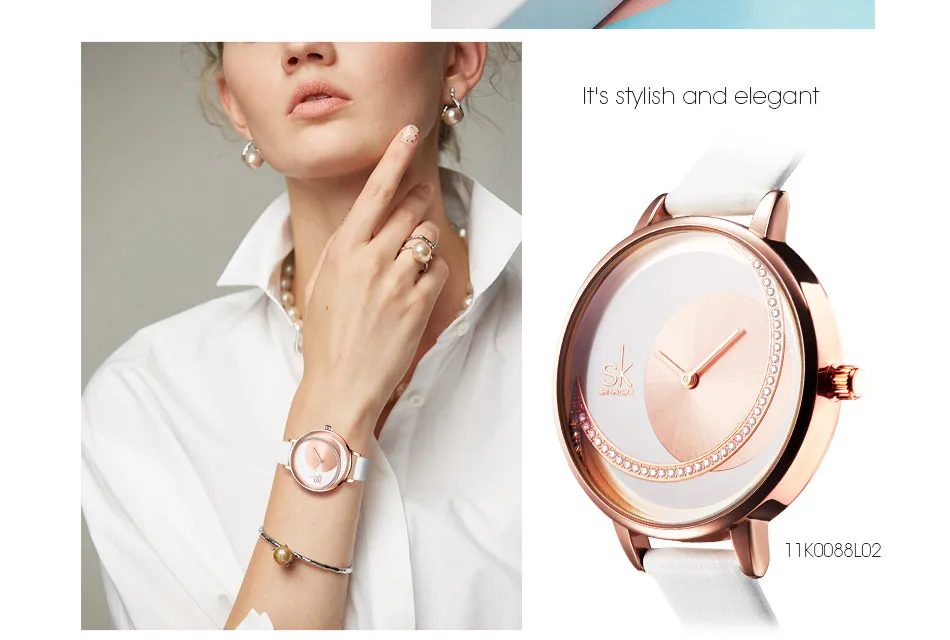 SK Shengke Rhinestone Watches For Women Brand Ladies Quartz Wrist Watch Reloj Mujer 2019 Luxury Stainless Steel Women Watch xfcs (7)