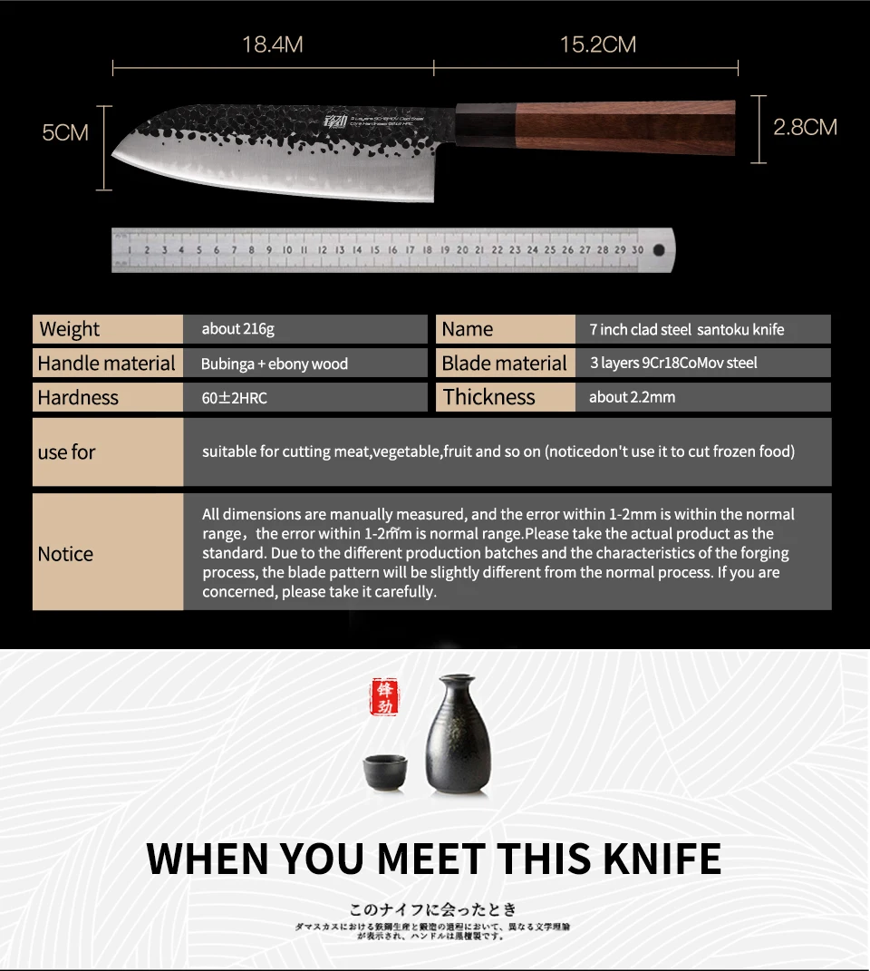 FINDKING 7 дюймов santuko ножи одетый Сталь японский профессиональный восьмиугольная Ручка суши Ножи Кухня Santoku Ножи шеф-повара